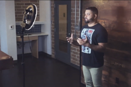 Raw Vlogs Youtube - Ankur K Garg recording a vlog with an iPhone on a tripod and ring light